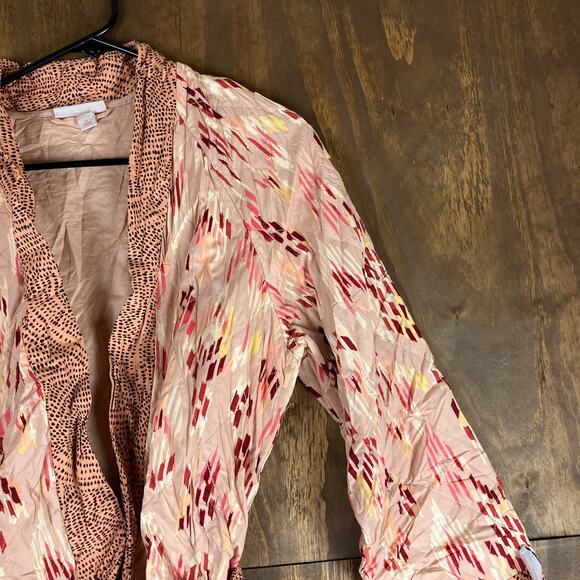 Express Womens Jacket Multicolor Quilted Open Front Belted Cotton Blend Small - Picture 4 of 12